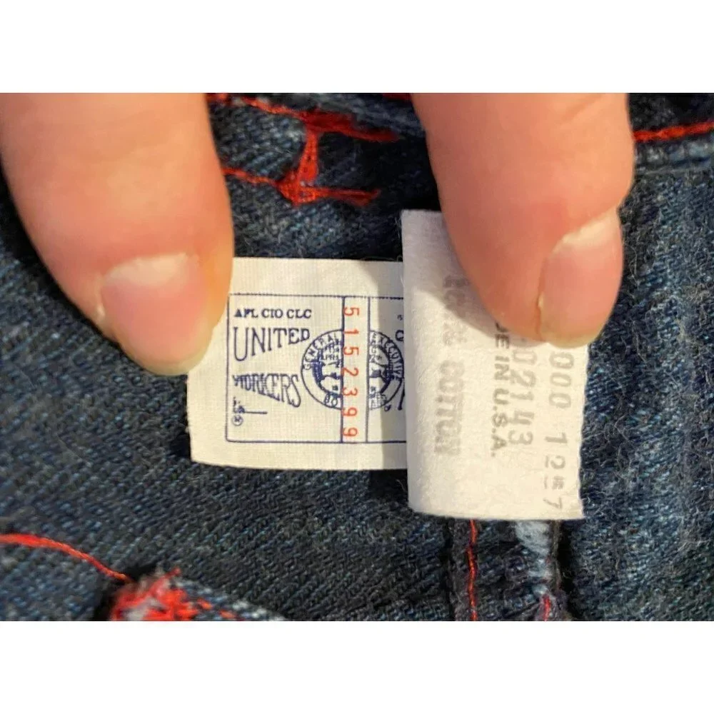 OshKosh B'gosh | Vintage Overalls Red Plaid Denim Union Tag Sz‎ 24M